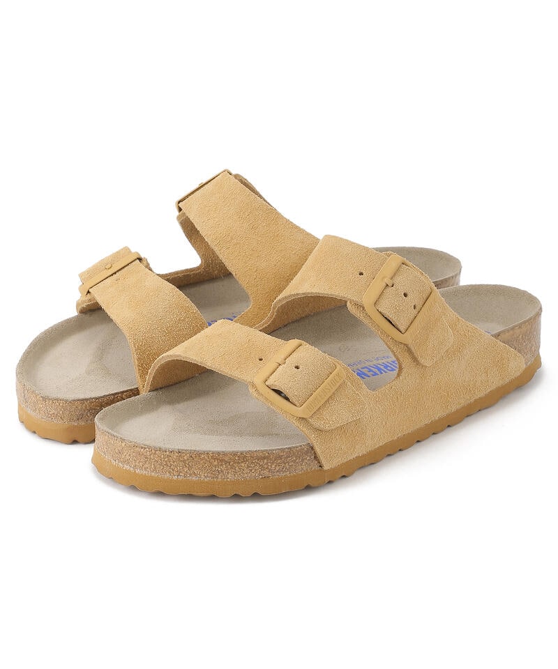 BIRKENSTOCK_アリゾナ ソフトフットベッド/ラテクリーム スエードレザー/サンダル メンズ