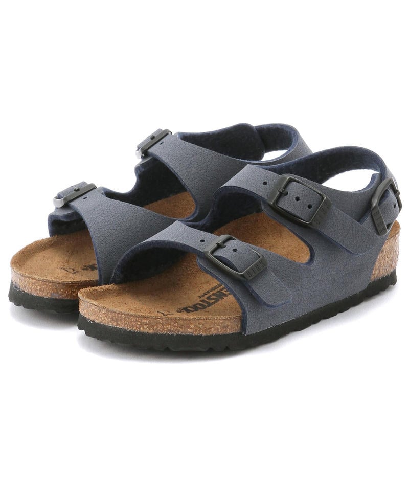 BIRKENSTOCK_ローマ/ネイビー ビルコフロー ヌバックレザー/サンダル キッズ/ROMA
