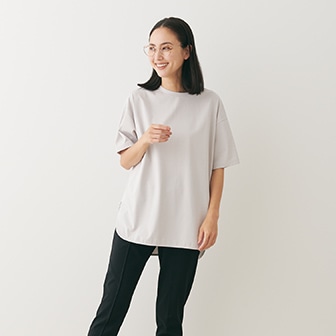 リラックスシルエットでもキレイにキマる。