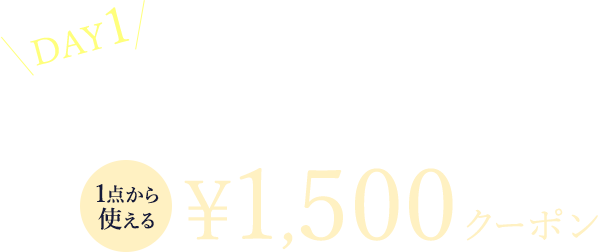 2回使える￥500 OFF COUPON