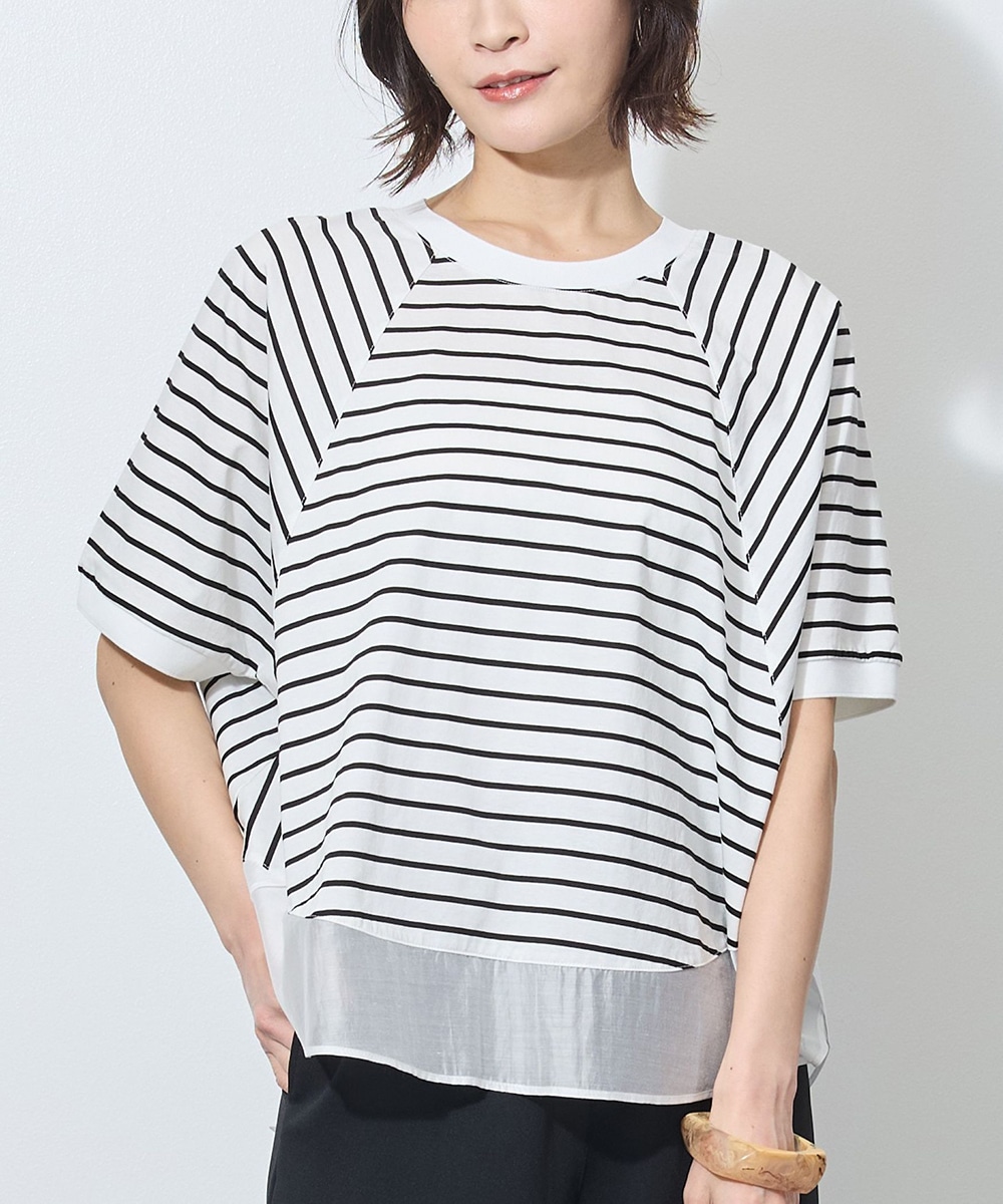 シアーボーダーTシャツ