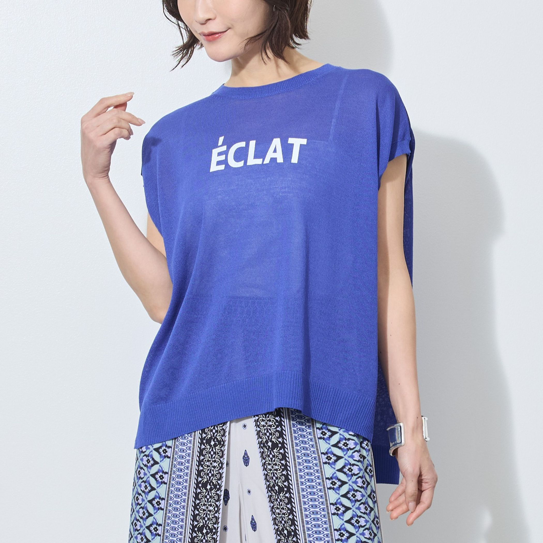 ÉCLAT ロゴシアーニット